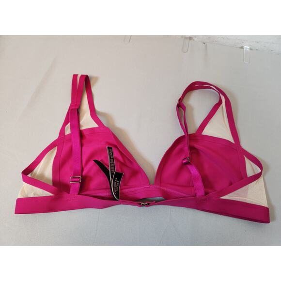 Victoria's Secret Women's Pink‎ Mesh Solid Comfortable Bralette Bra Size Large - Picture 2 of 3